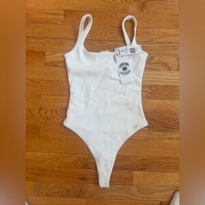 Anine Bing x Reebok White Ribbed Bodysuit - New w Tags; size small